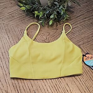 Kyodan lime ribbed sports bra size S NWT